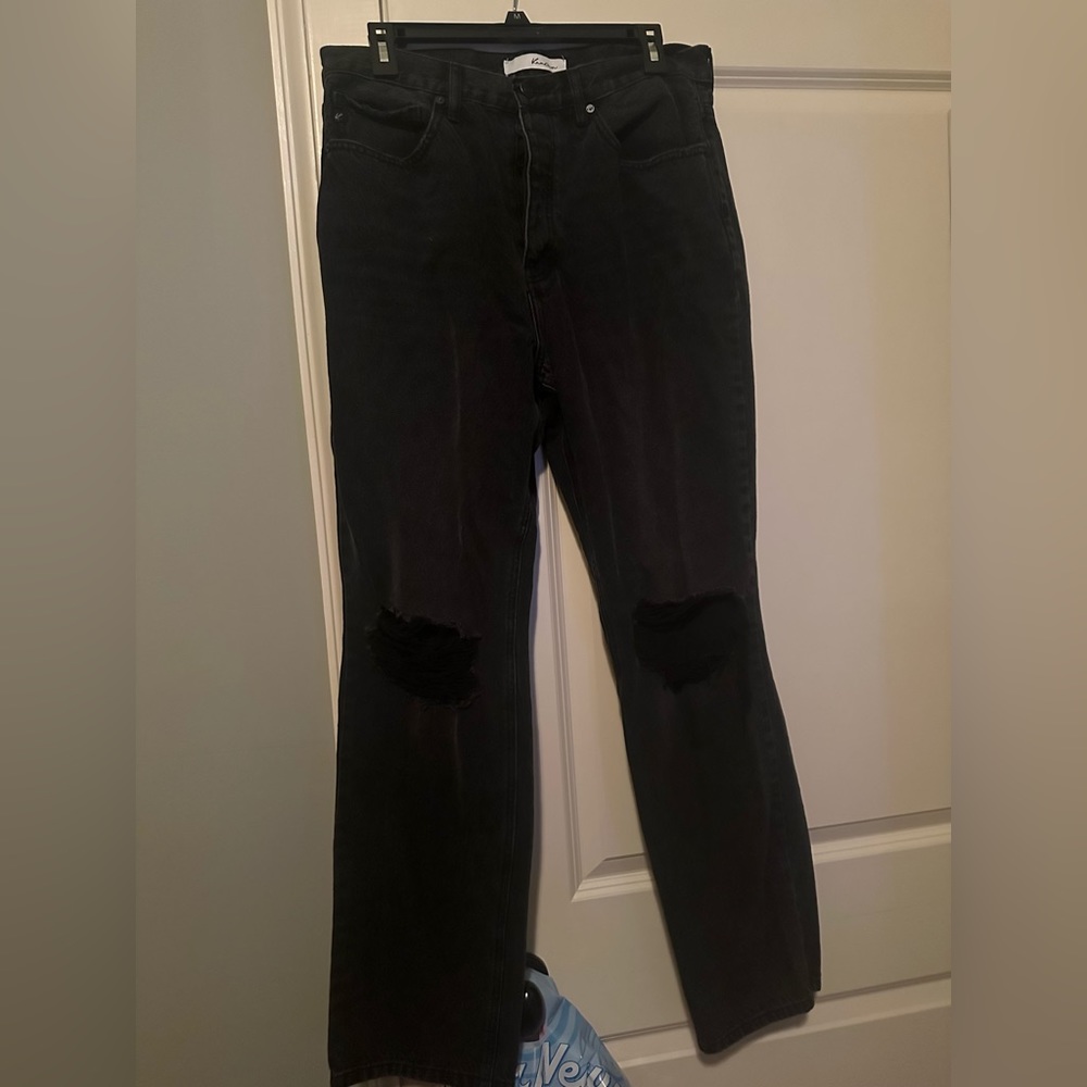 Black straight leg boutique jeans